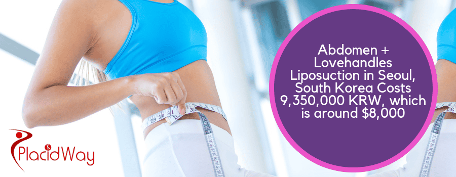 Abdomen + Lovehandles Liposuction in Seoul, South Korea Costs